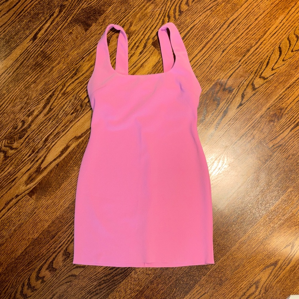 Bright Pink Sleeveless Bodycon Mini Dress